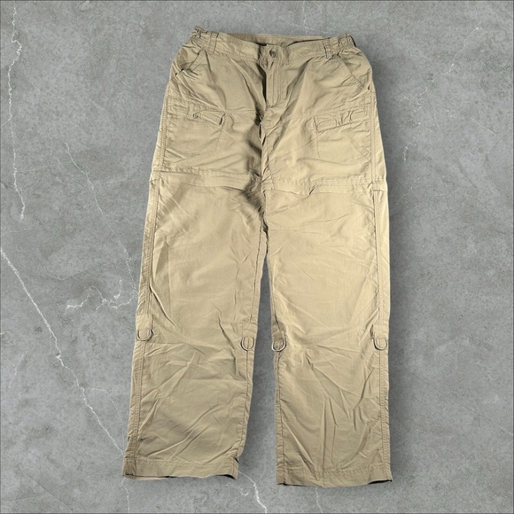 World Wide Sportsman Pants Men Medium Khaki Tan Convertible Cargo Hiking Utility - Picture 1 of 9
